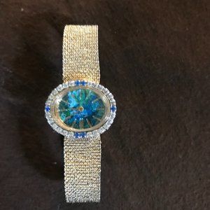 Ladies Dress Watch with Faux Diamonds & Sapphires